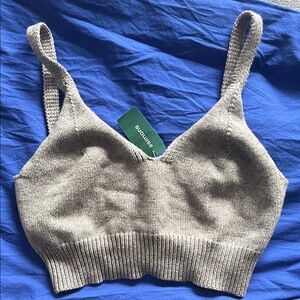 NWT grey knitwear bralette from Simons LUC-CE